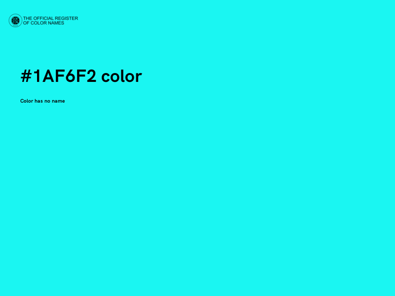 #1AF6F2 color image