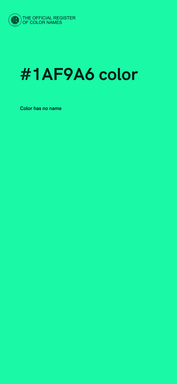 #1AF9A6 color image