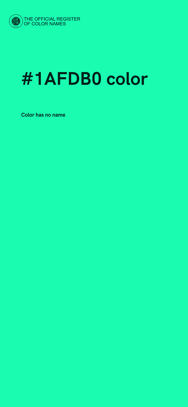 #1AFDB0 color image