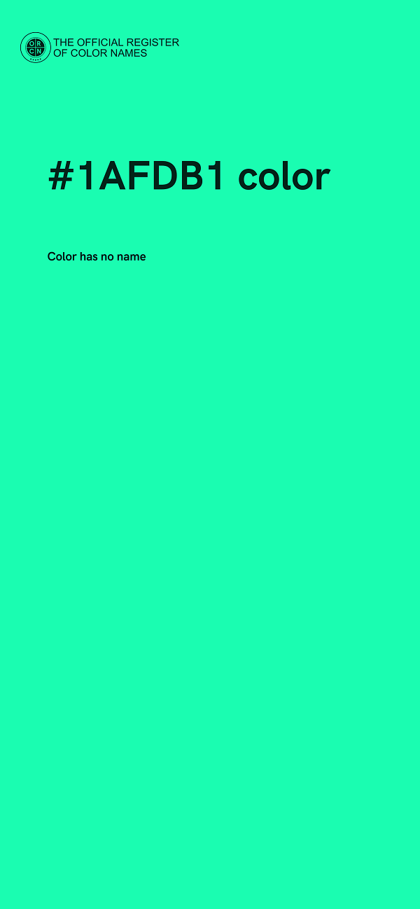 #1AFDB1 color image