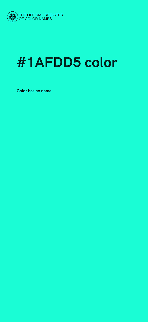 #1AFDD5 color image