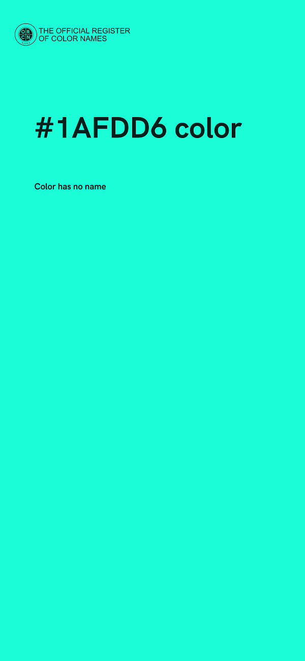 #1AFDD6 color image