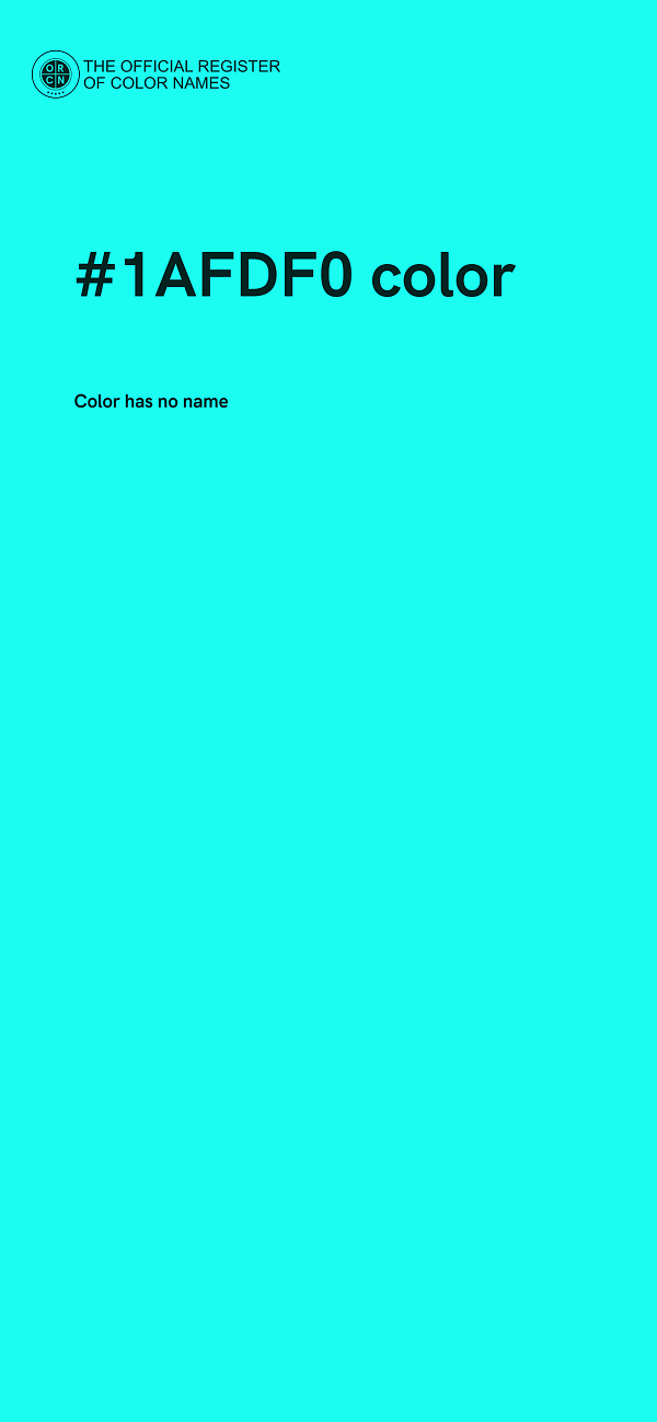 #1AFDF0 color image