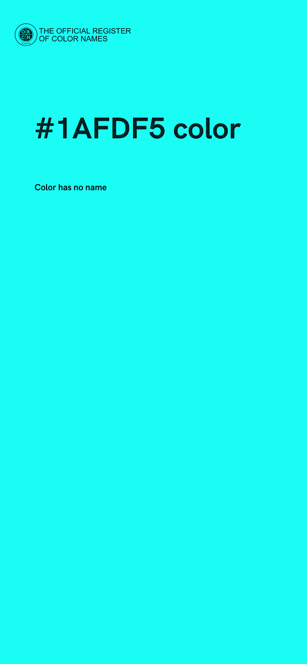 #1AFDF5 color image