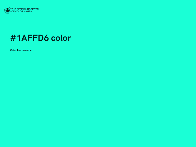 #1AFFD6 color image