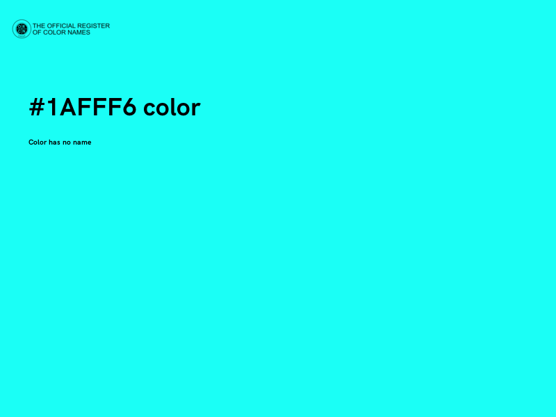 #1AFFF6 color image