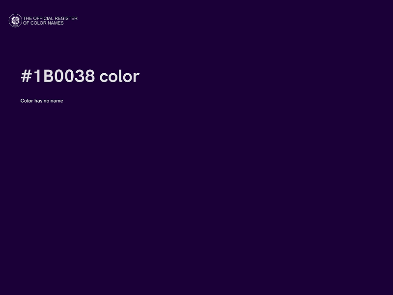 #1B0038 color image