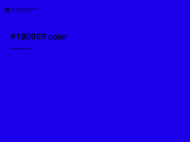 #1B00E9 color image