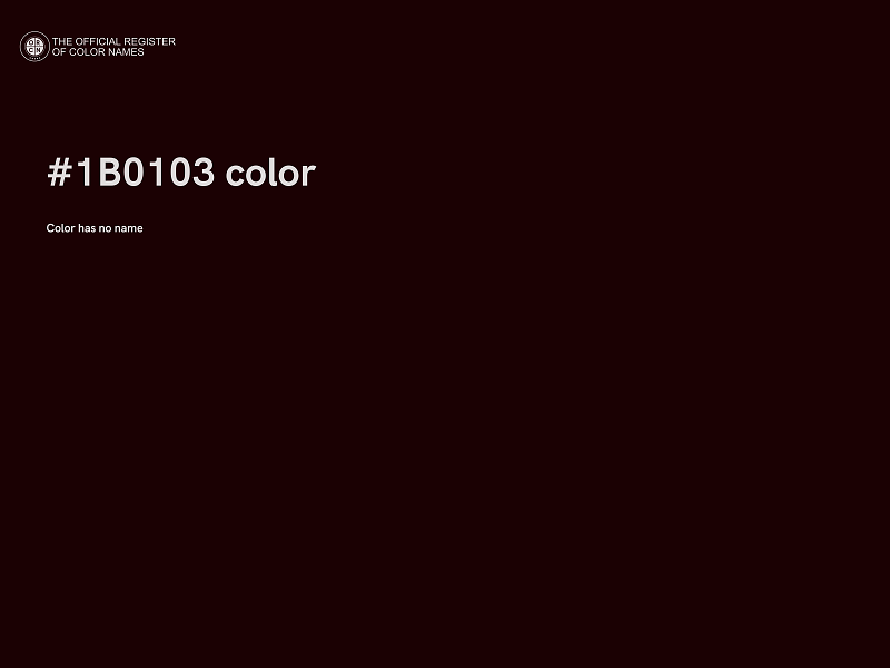 #1B0103 color image