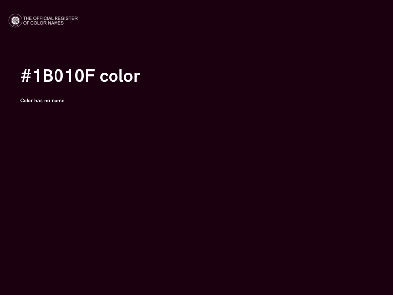 #1B010F color image