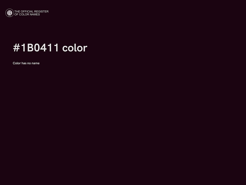 #1B0411 color image