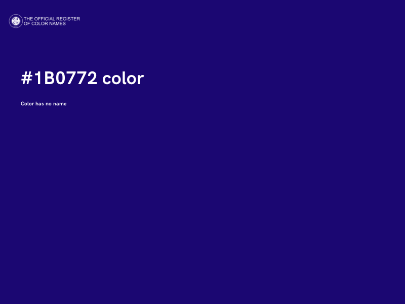 #1B0772 color image