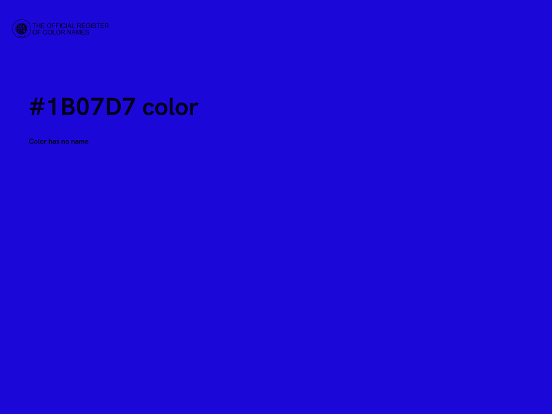 #1B07D7 color image