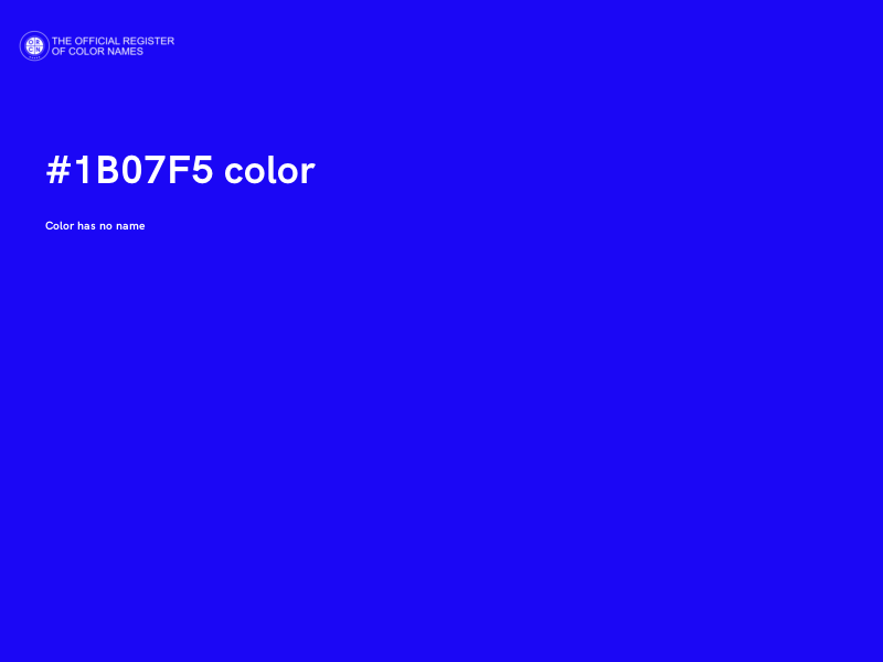 #1B07F5 color image