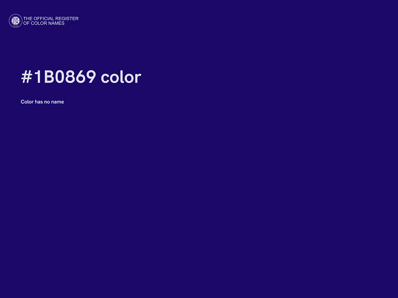 #1B0869 color image
