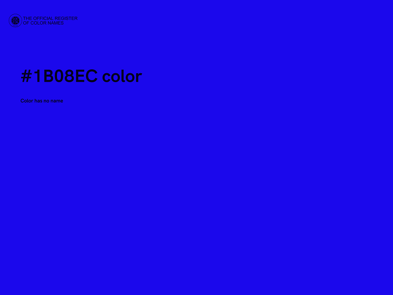 #1B08EC color image