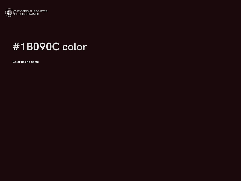 #1B090C color image