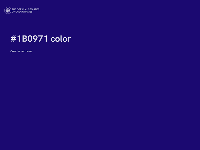 #1B0971 color image