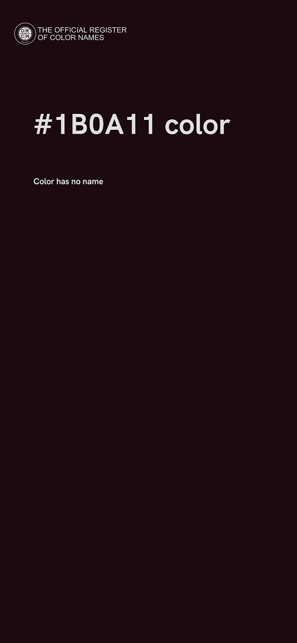 #1B0A11 color image