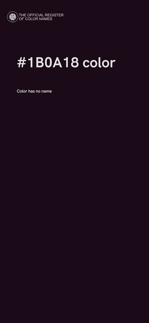 #1B0A18 color image