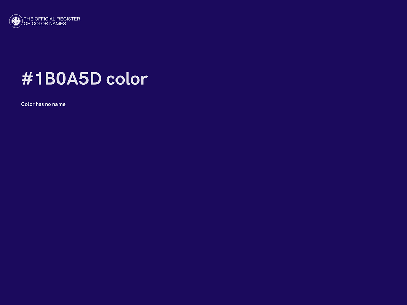 #1B0A5D color image