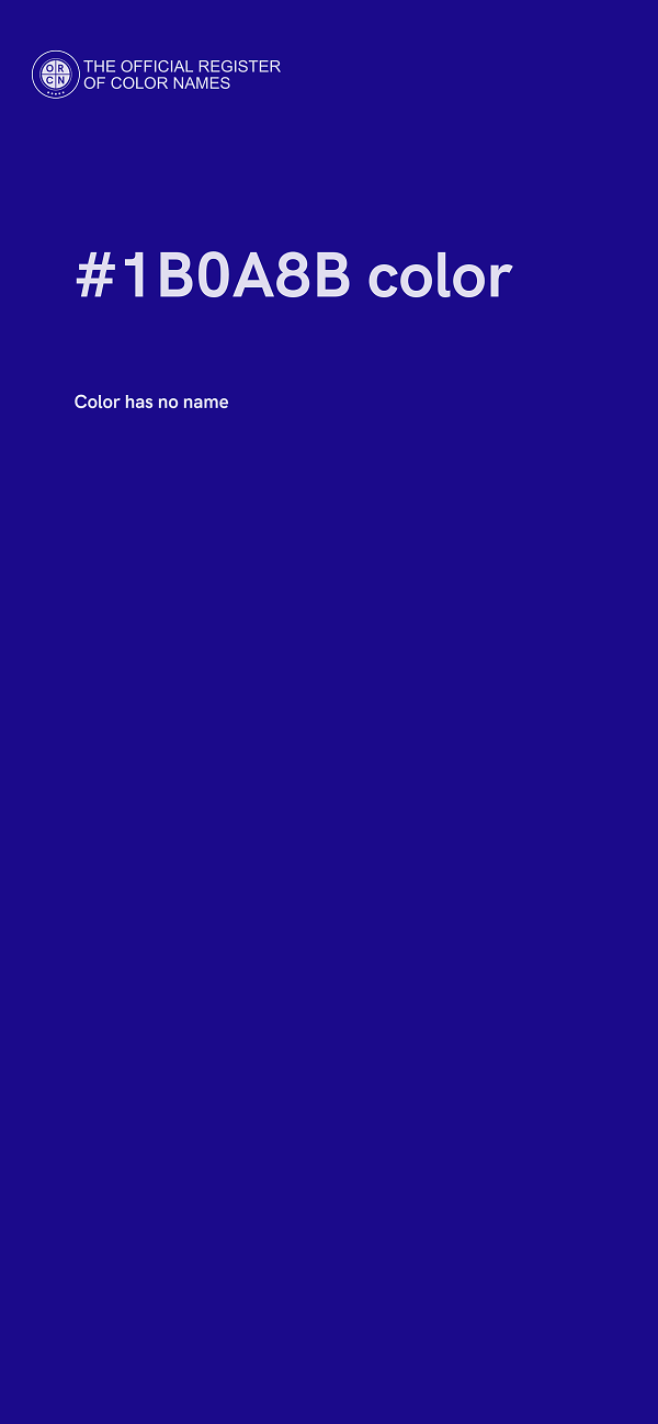 #1B0A8B color image
