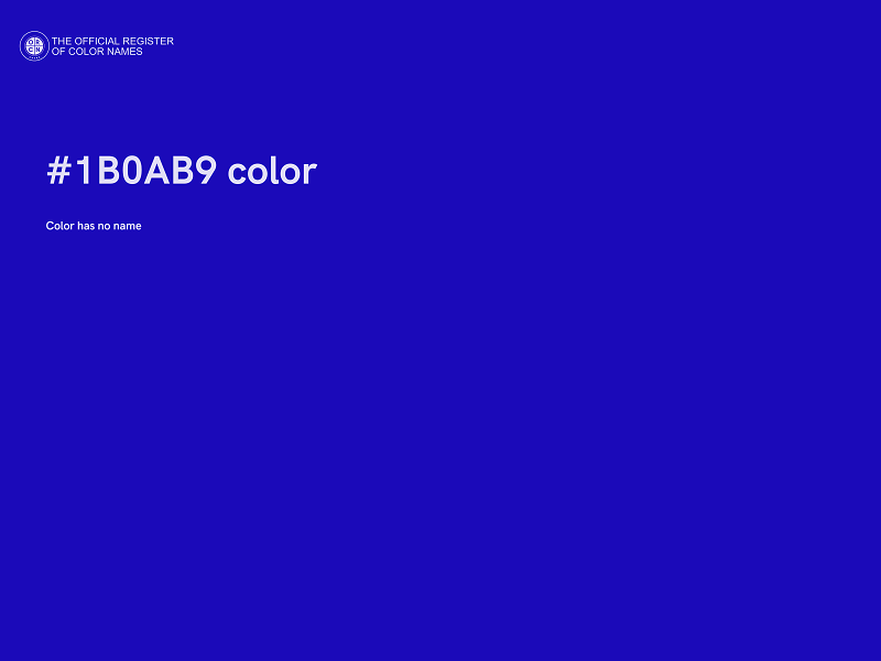 #1B0AB9 color image