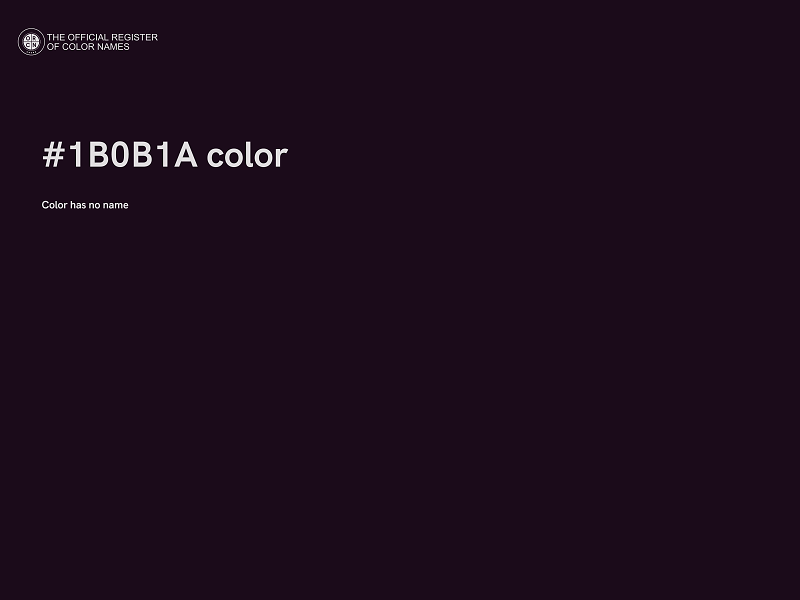 #1B0B1A color image