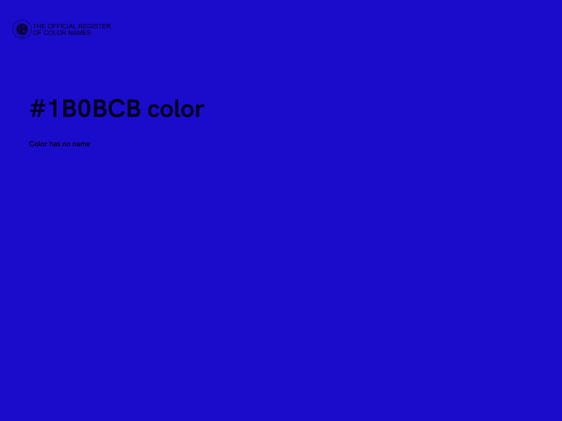 #1B0BCB color image