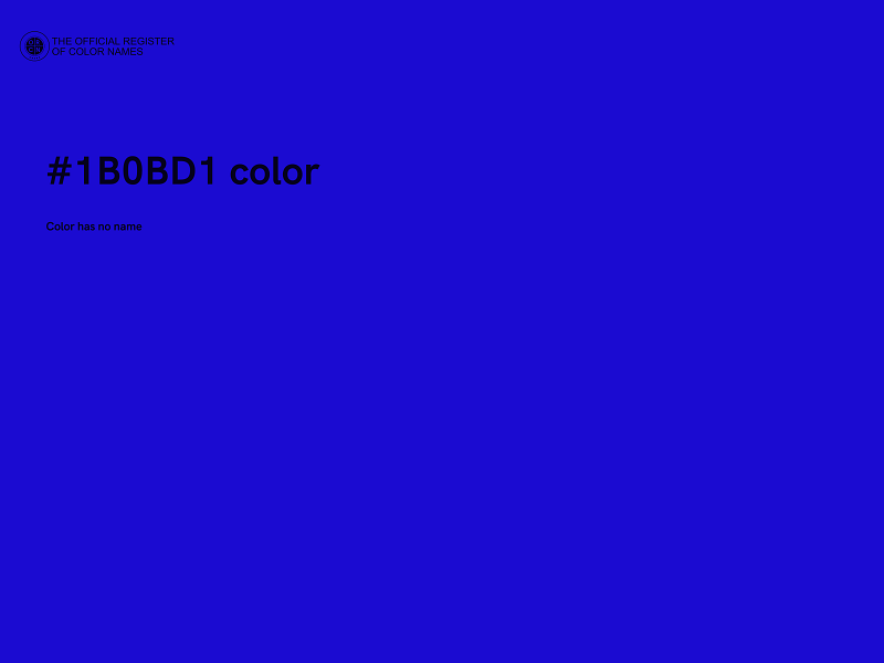 #1B0BD1 color image