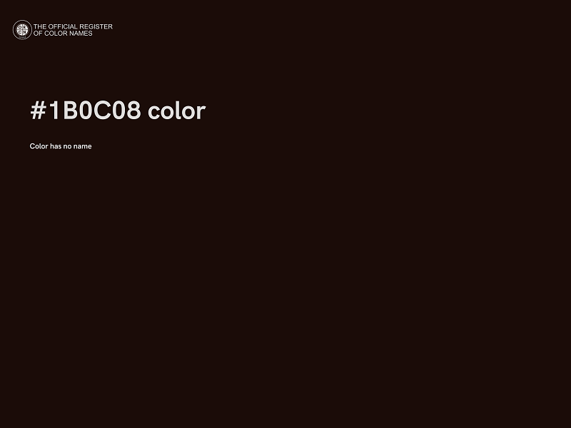 #1B0C08 color image