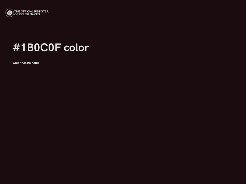 #1B0C0F color image