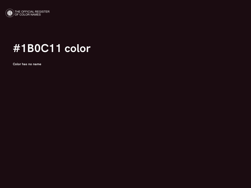 #1B0C11 color image