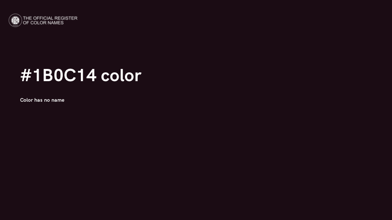 #1B0C14 color image