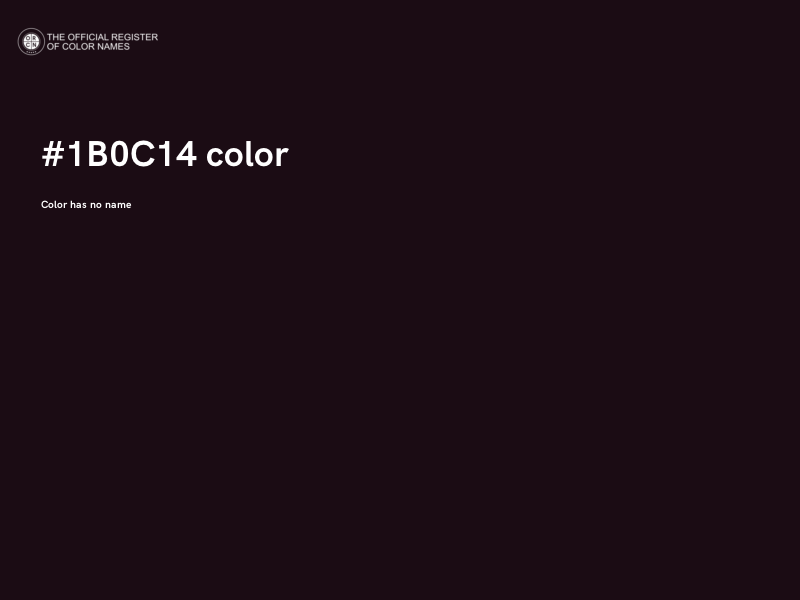 #1B0C14 color image