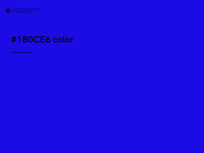 #1B0CE6 color image