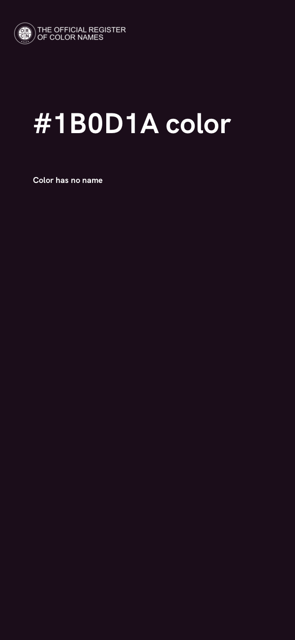 #1B0D1A color image