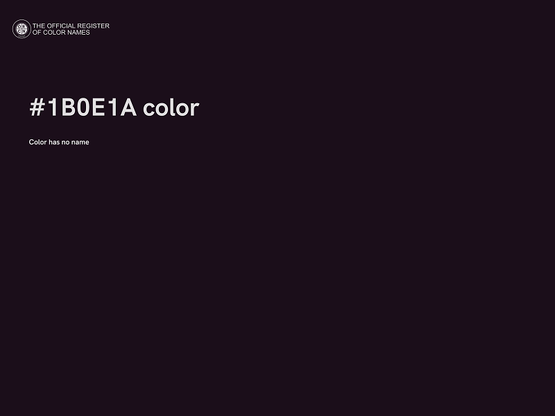 #1B0E1A color image