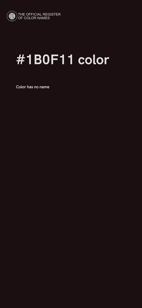 #1B0F11 color image