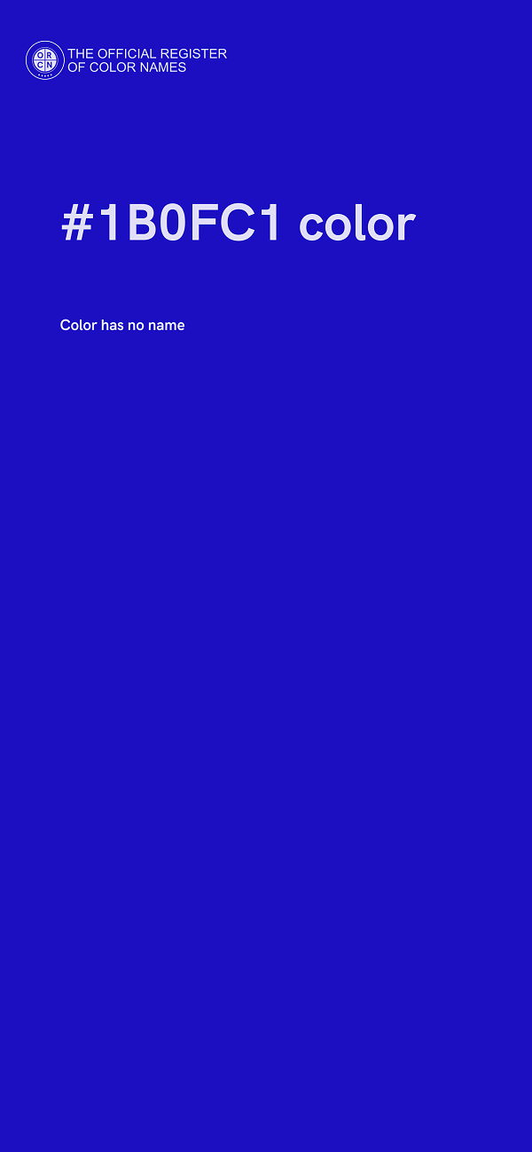 #1B0FC1 color image