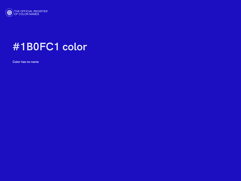 #1B0FC1 color image
