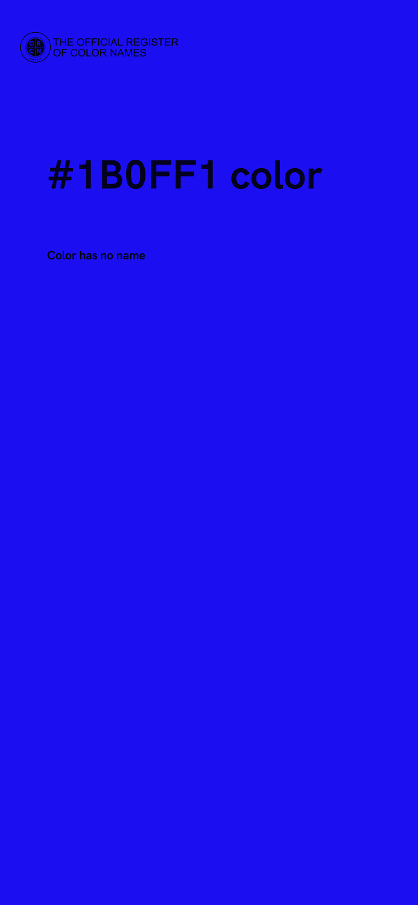 #1B0FF1 color image