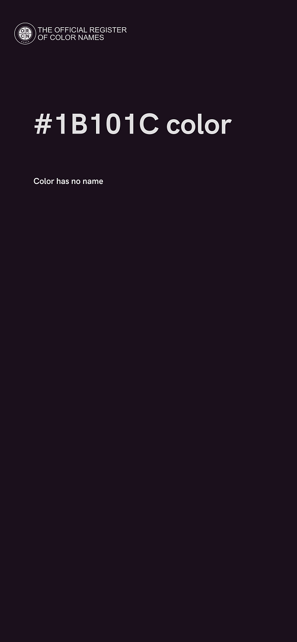 #1B101C color image
