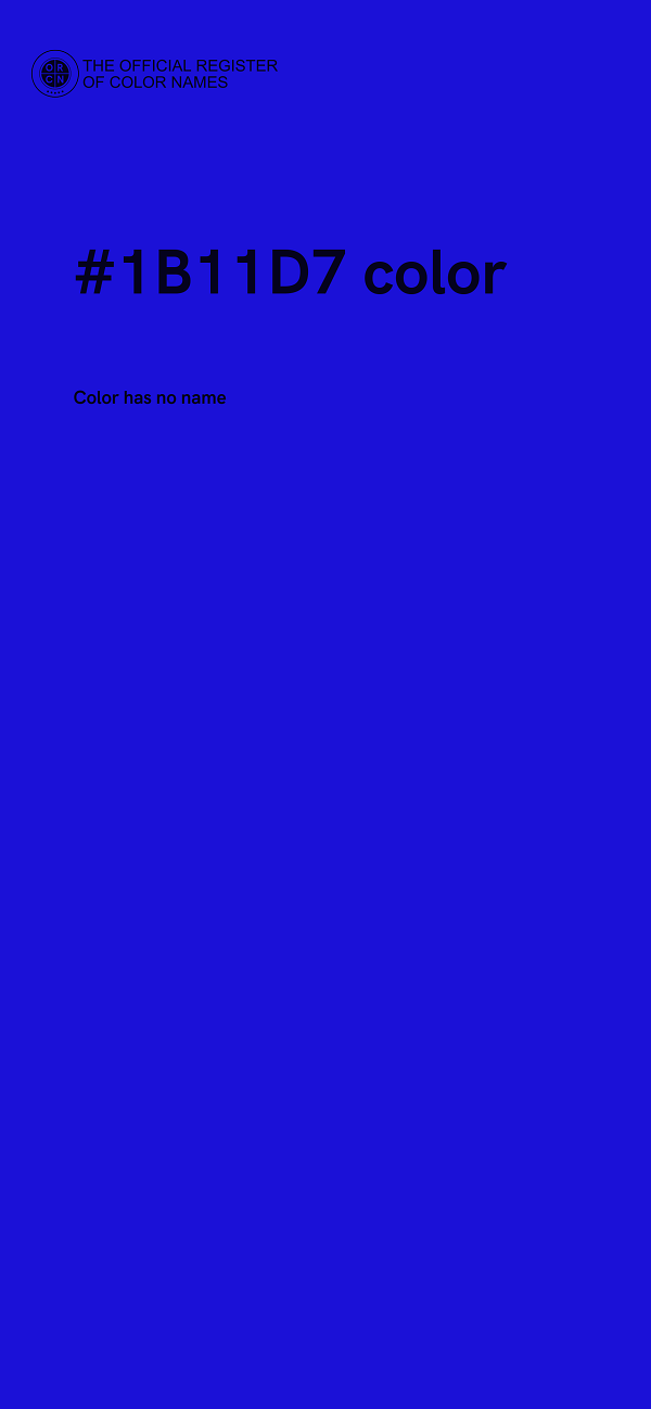 #1B11D7 color image