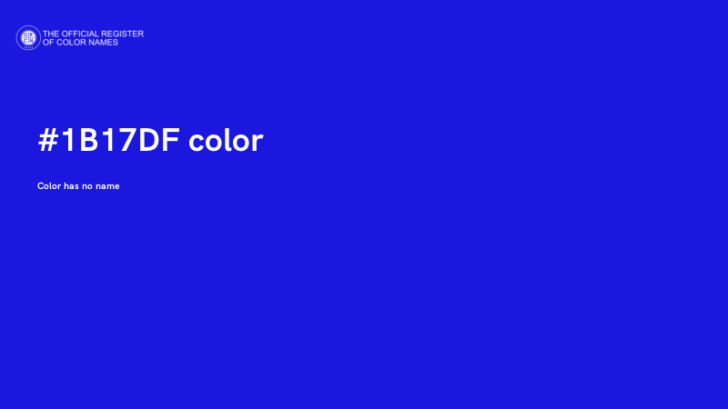 #1B17DF color image