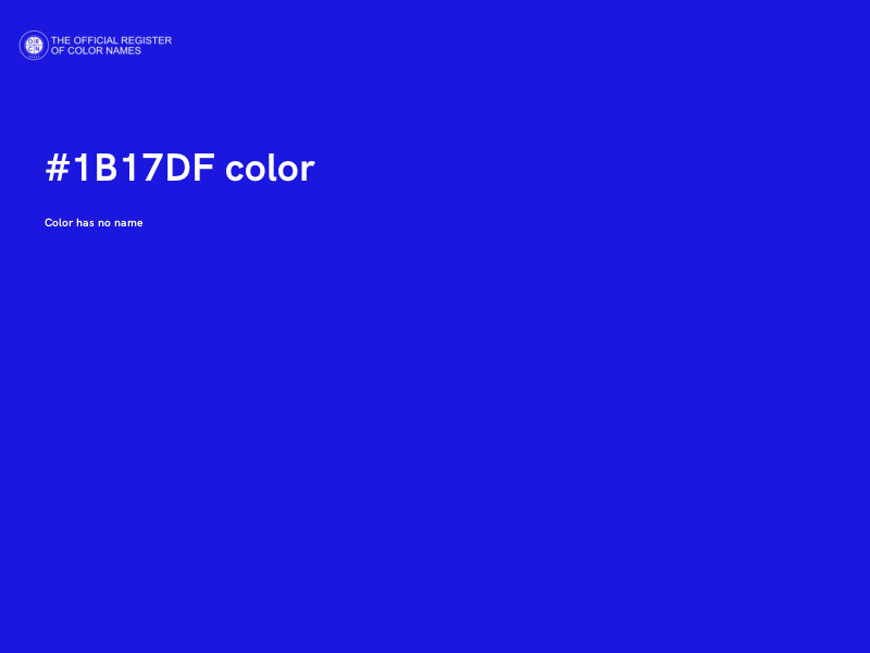 #1B17DF color image