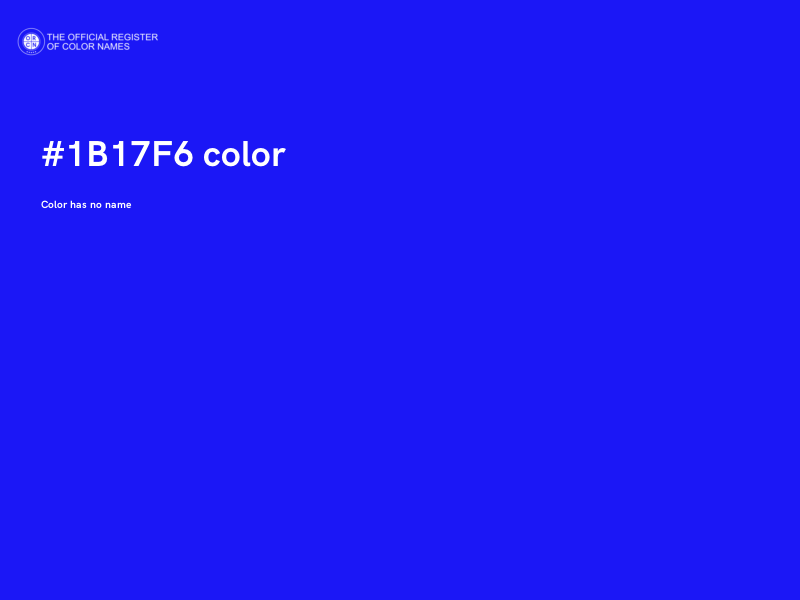 #1B17F6 color image
