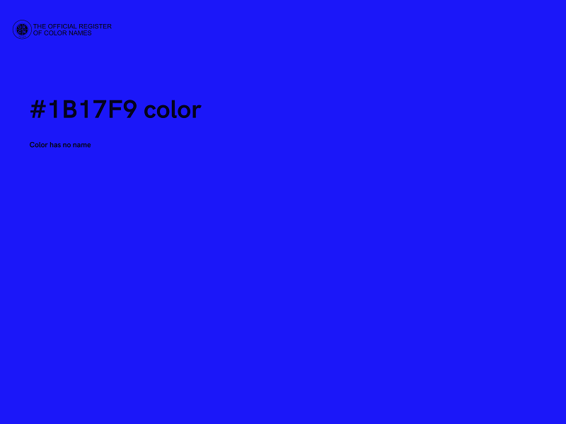 #1B17F9 color image