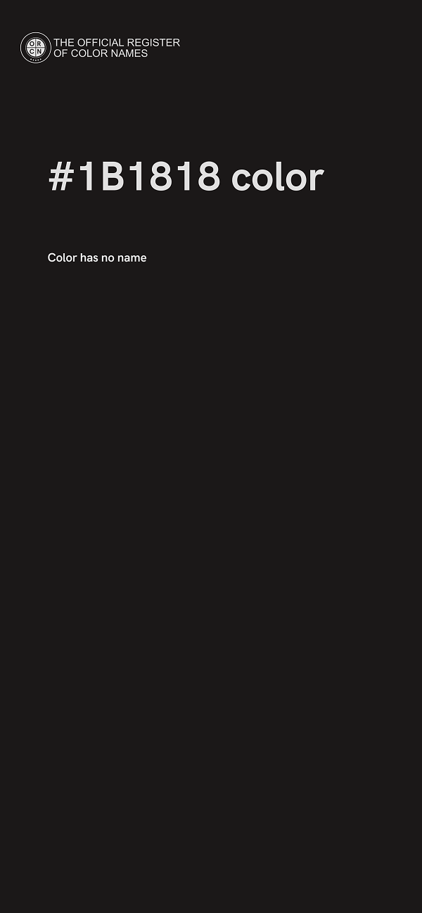 #1B1818 color image