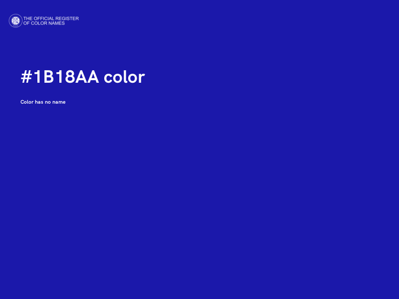 #1B18AA color image